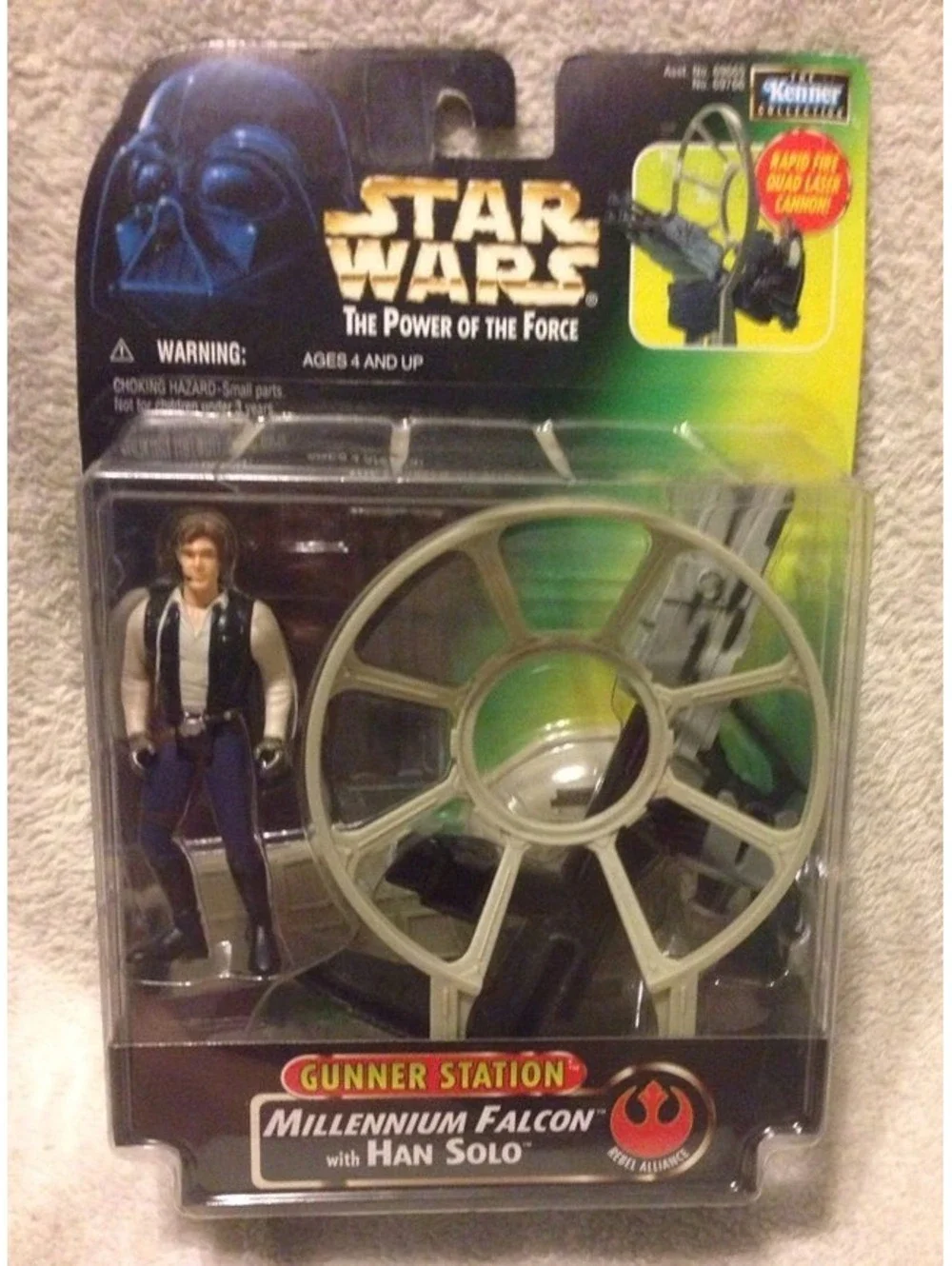Star Wars Millineum Falcon Gunner Station Han Solo Luke Skywalker POTF 1997